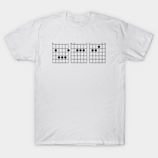 Bae Guitar Chords T-Shirt by RAADesigns